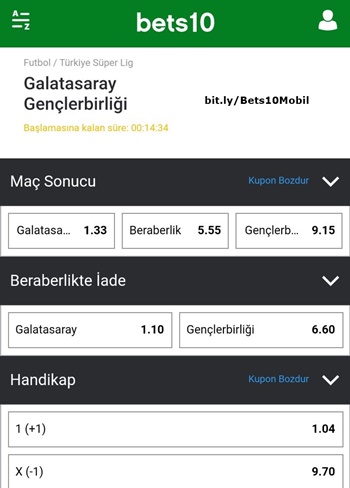 Bets10 Mobil Beraberlikle iade