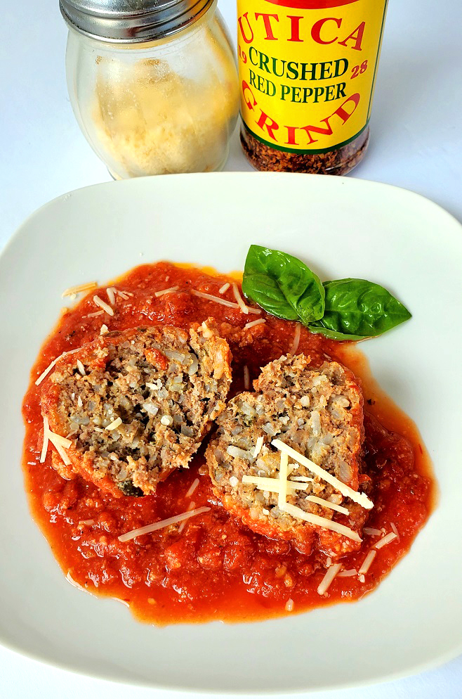 porcupine meatballs with rice and sauce