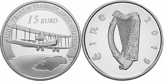 Ireland 15 euro 2019 First Transatlantic Flight