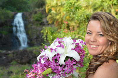 Purple Orchids White Lillies