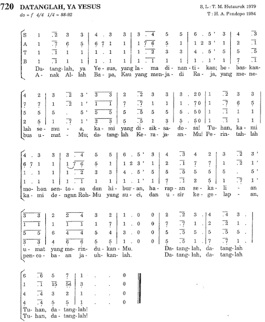 Puji Syukur 72 Datanglah ya Yesus