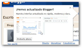 Nueva versión de Blogger.com