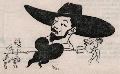 Caricatura de Víctor Ripalda (seudonimo de Joan Sanxo Farrerons)  publicada en la revista La Tuies