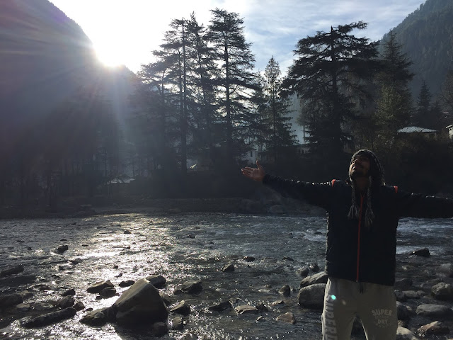 a Beautiful sunrise in parvati valley kasol himachal pradesh 