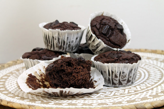 muffins de chocolate paleo