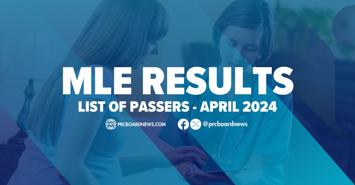 MLE RESULT: April 2024 Midwife board exam list of passers