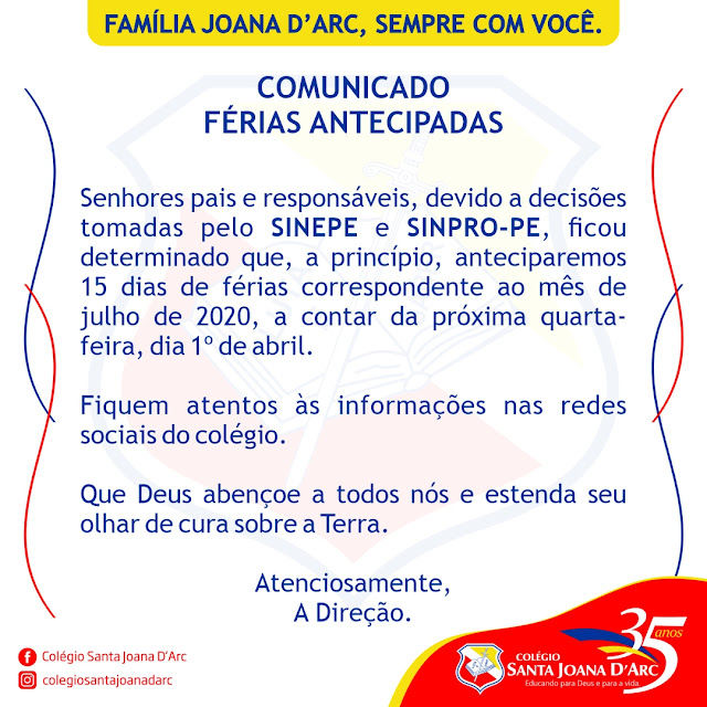 Comunicado importante!