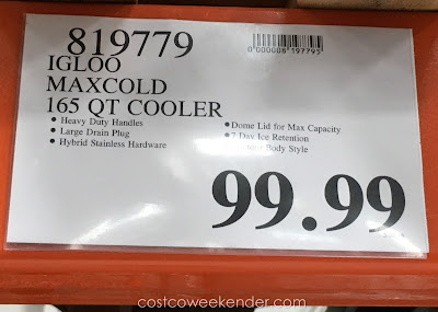 Deal for the Igloo Maxcold Premium 165 qt Cooler at Costco