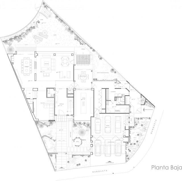 Ground floor plan of the modern home