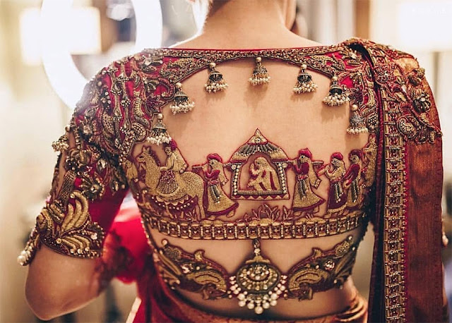 Beautiful Designer Embroidered Blouse Designs 2019