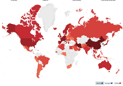 coronavirus affected countries,corona virus affected countries map