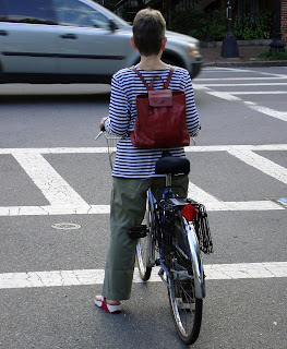 elderly on a bike