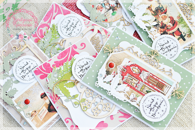 kartka świąteczna, handmade, scrapbooking