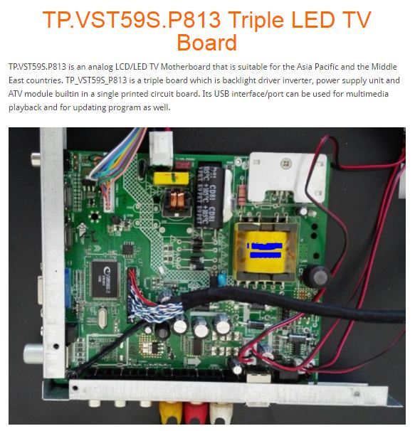 TP.VST59S.P813 / ZP.VST59S.P813 Triple LED TV Board