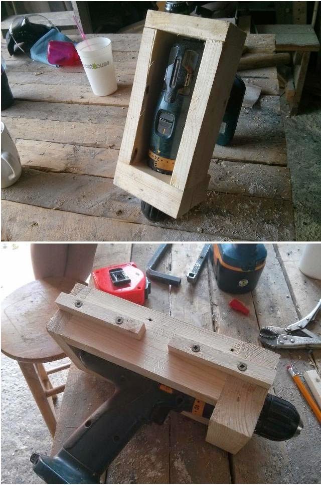 Деревянная аккумуляторная дрель