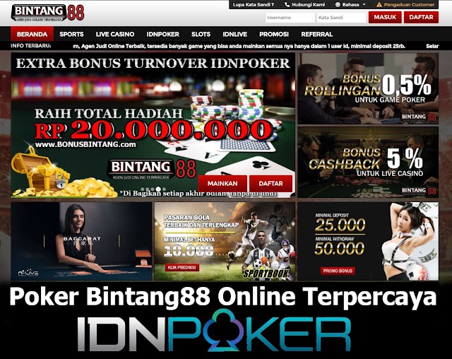 Poker Bintang88 Online Terpercaya
