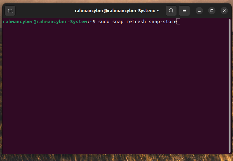 update snap melalui terminal linux ubuntu