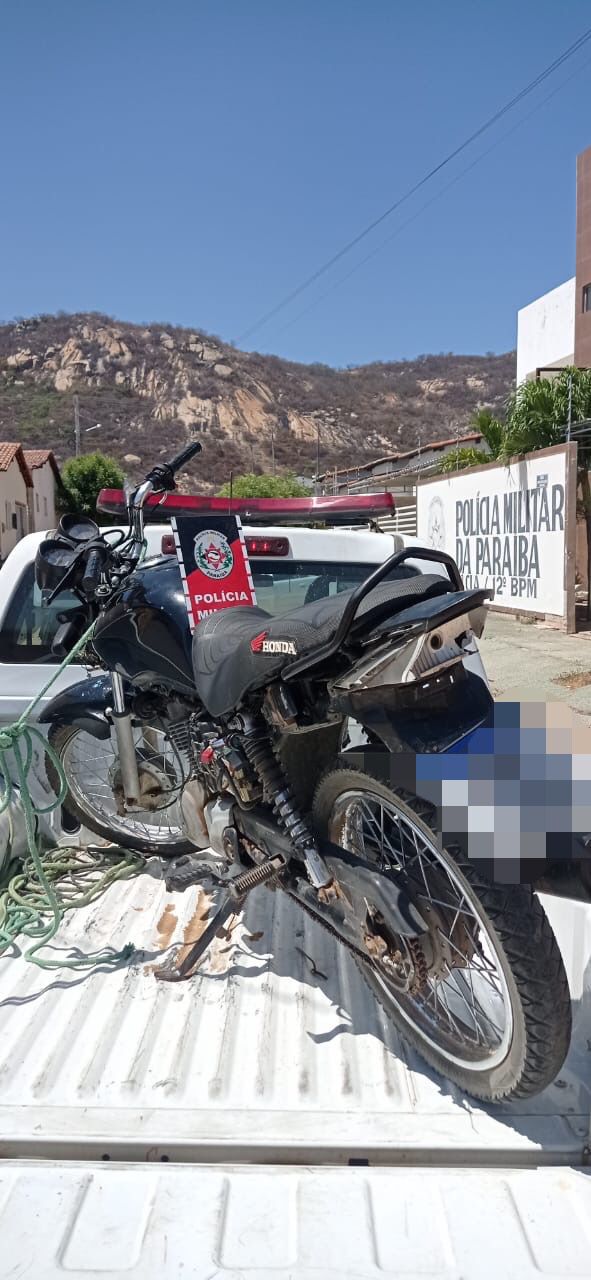 POLÍCIA MILITAR RECUPERA MOTO ROUBADA EM BELÉM DO BREJO DO CRUZ