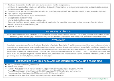 PLANEJAMENTO ANUAL DE MATEMÁTICA - 7º ANO - ALINHADO À BNCC 5