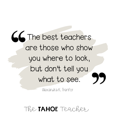 The best teachers show you were to look but don't tell you what to see