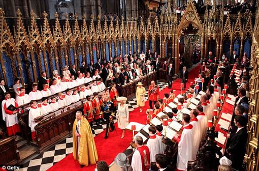 Foto Suasana Pernikahan Pangeran William dan Kate Middleton di Westminster Abbey