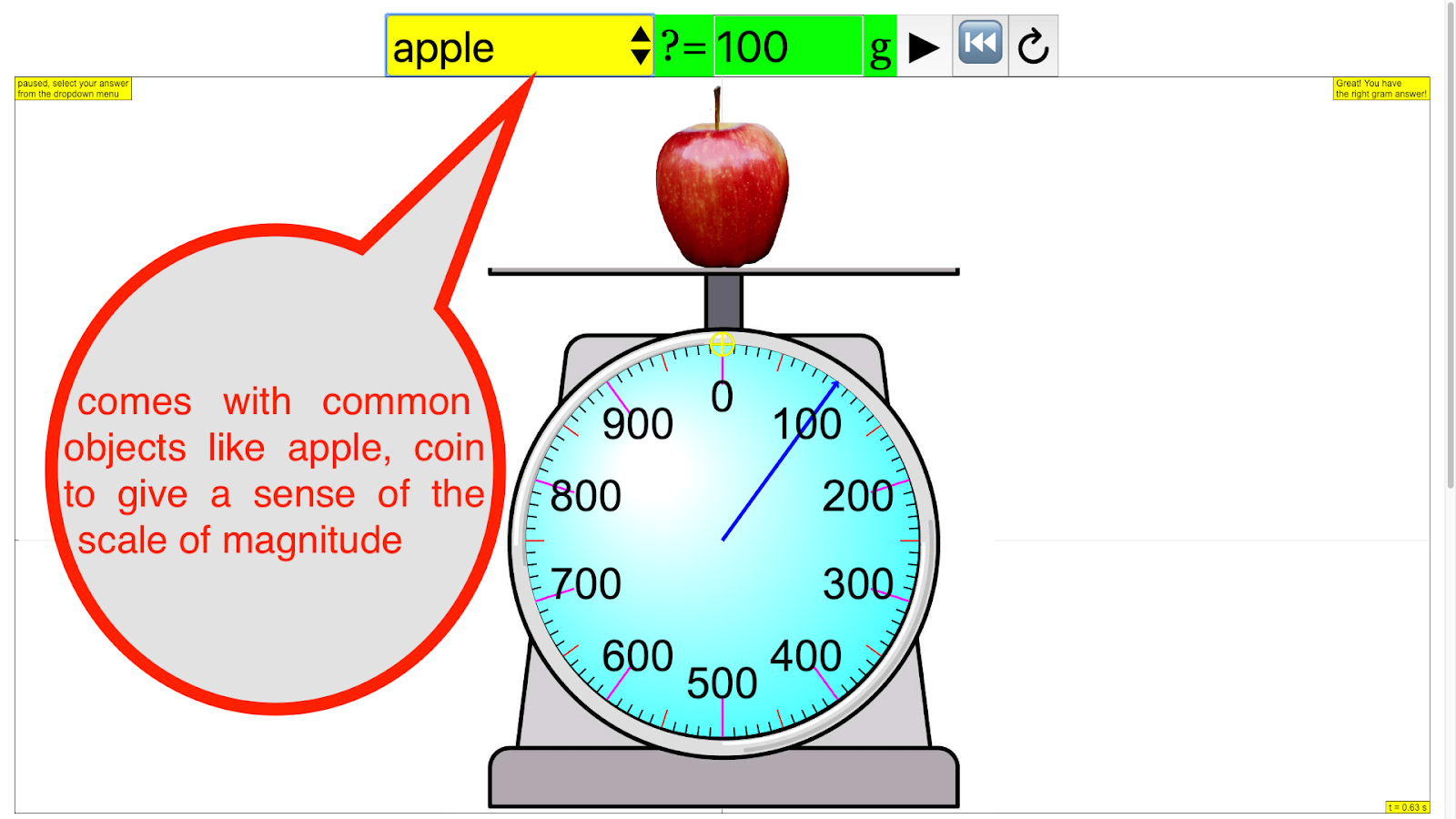 Mass Or Weighing Scale Model Javascript Simulation Applet Html5 Open Educational Resources Open Source Physics Singapore