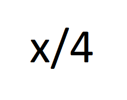  x/4