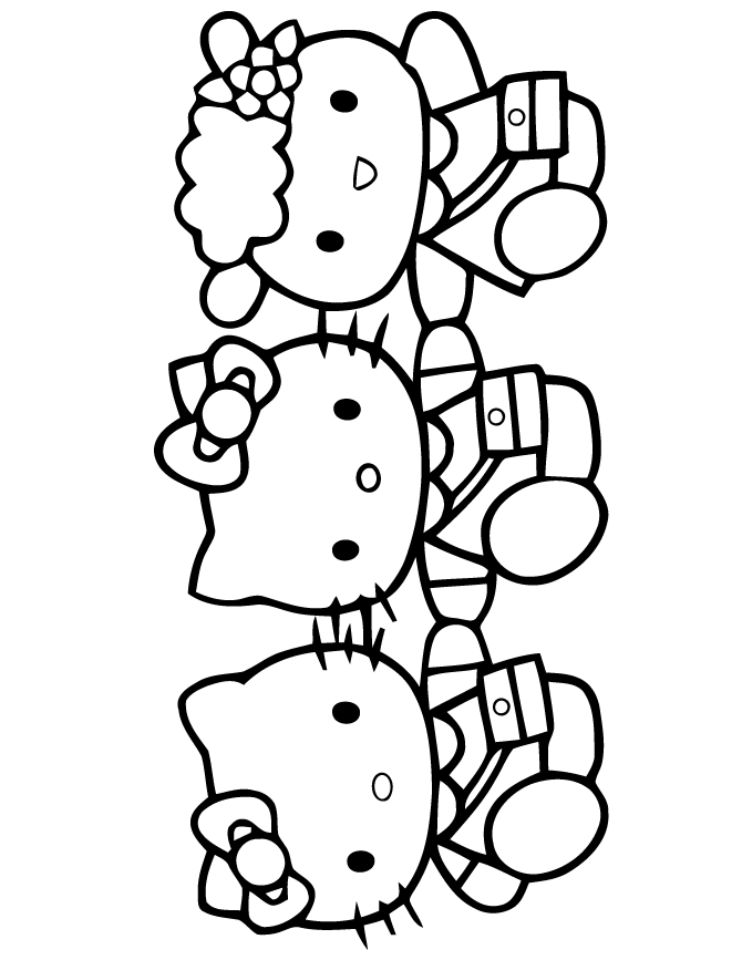 Download Hello Kitty and Friends Coloring Pages - Slim Image
