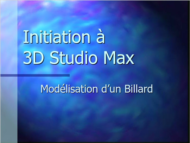 Initiation à 3DS MAX