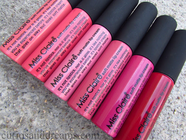 Miss Claire Soft Matte Lip Cream review, Miss Claire Soft Matte Lip Cream, all Miss Claire Soft Matte Lip Cream review