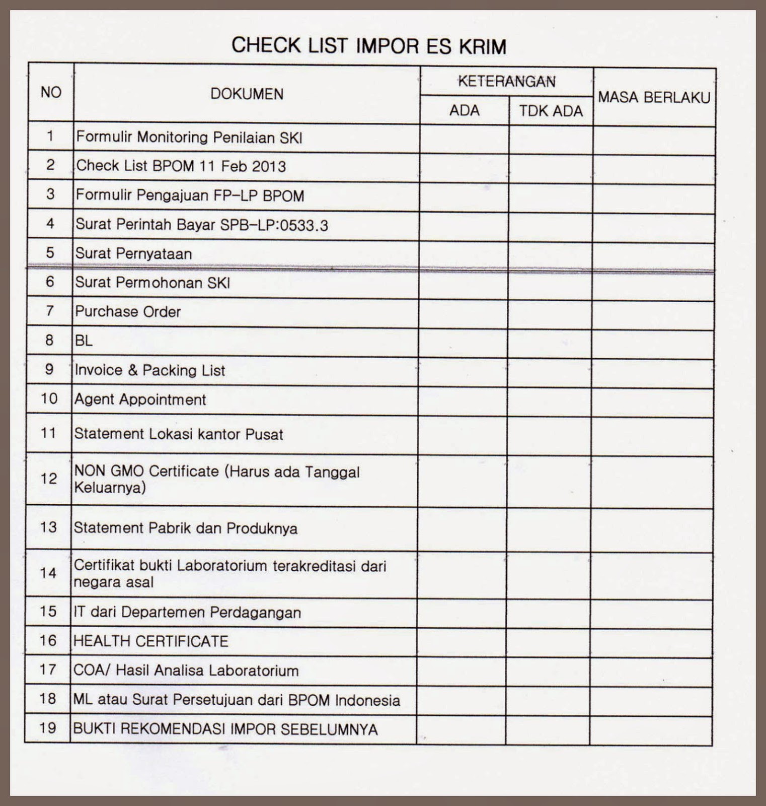 Download Contoh Packing List Sederhana  rabitah.net