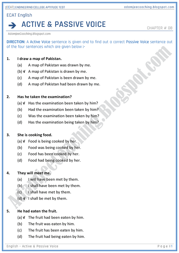 ecat-english-active-and-passive-voice-mcqs-for-engineering-college-entry-test