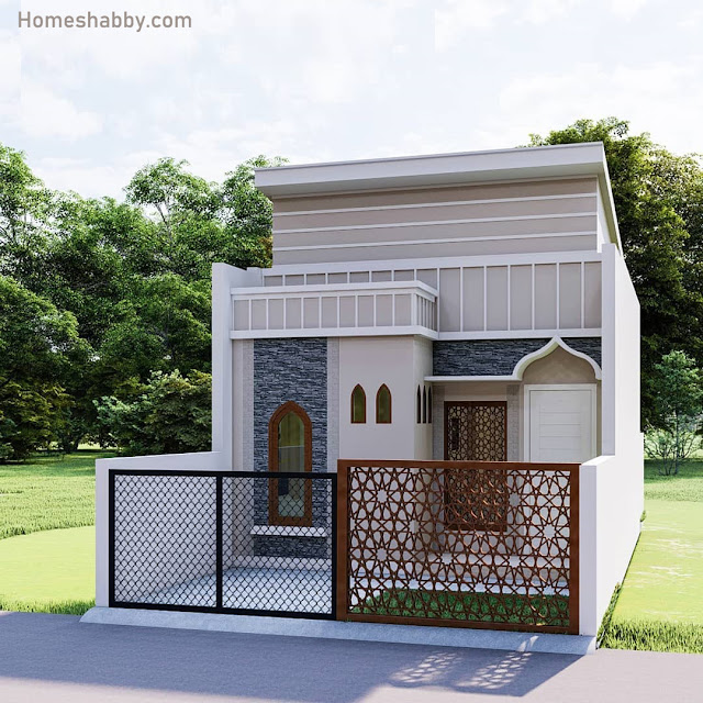 Desain dan Denah Rumah  Minimalis  Terbaru Dengan Ornamen Islami Yang Elegan Homeshabby com 