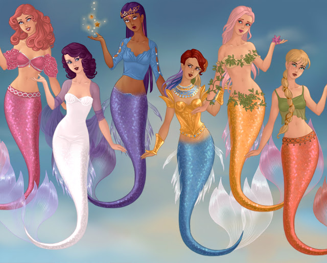 Cute Mermaids Wallpaper