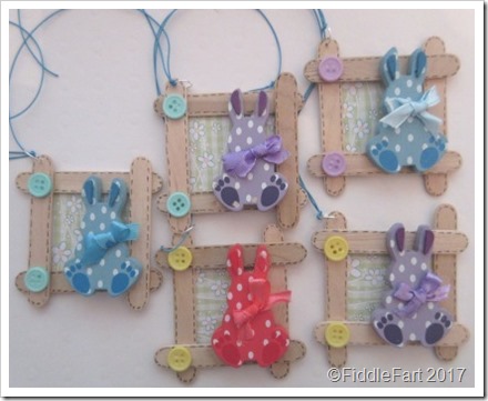 Easter Bunny New Baby Craft Stick Tag