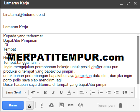 Cara Mudah Melamar Kerja Lewat Email  Merpati Tempur