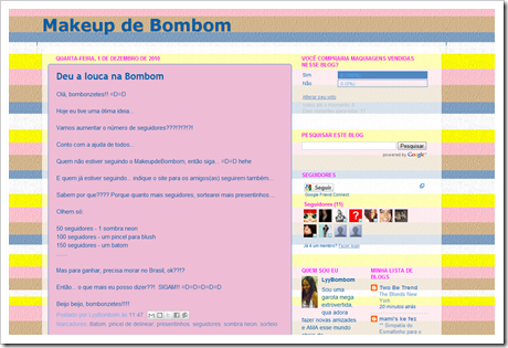 makeup de bombom