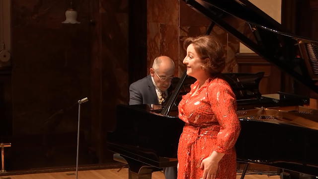 Ailish Tynan and Iain Burnside at Wigmore Hall (Photo taken from Live Stream)