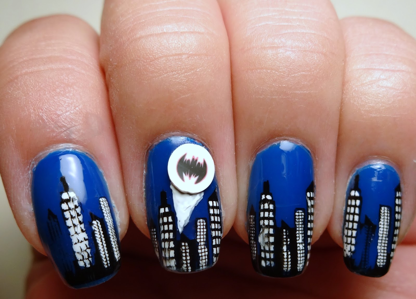 Bat Signal Nails