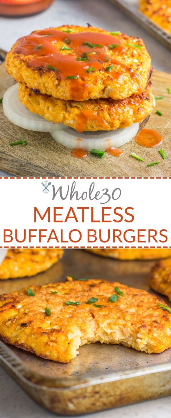 These meatless burgers are the perfect addition to any Whole30! Easy to make, simple ingredients, and tons of flavor! Vegetarian & Paleo, Grain Free & Dairy Free