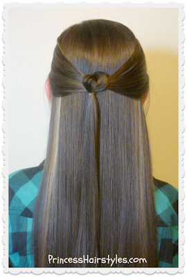 Knotted tie back hairstyle tutorial