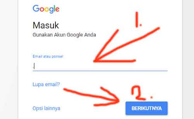 cara login gmail lupa kata sandi