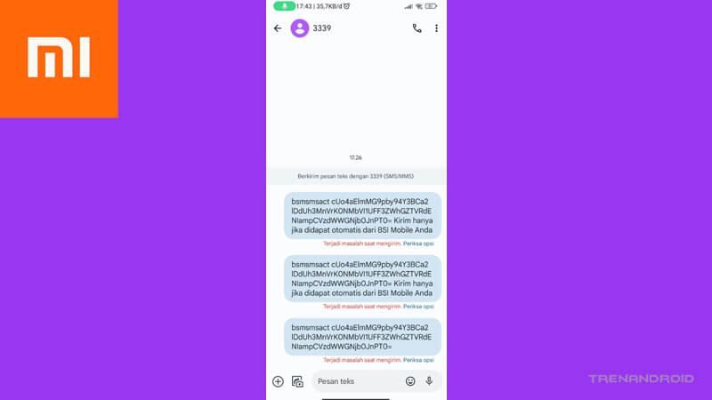 Cara Mengatasi Terjadi Masalah Saat Mengirim Pesan di Xiaomi
