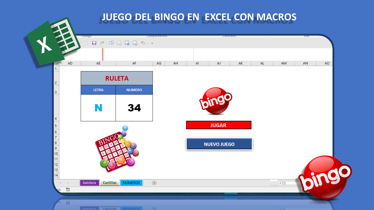 Juego del Bingo en Excel con Macros [Video+descarga] [MF 