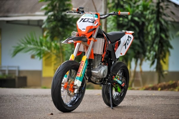 MOTOR TERONG Suzuki Thunder 125 Modifikasi Aliran Trail 