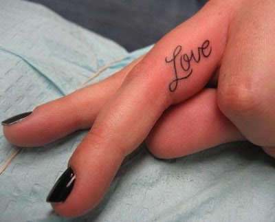 tattoo on finger. +love+tattoo+on+finger