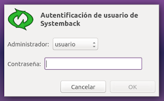 Autentificación Systemback