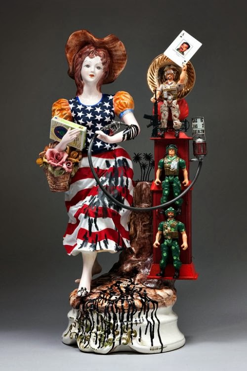 Penny Byrne porcelain sculptures surreal figures dolls social criticism