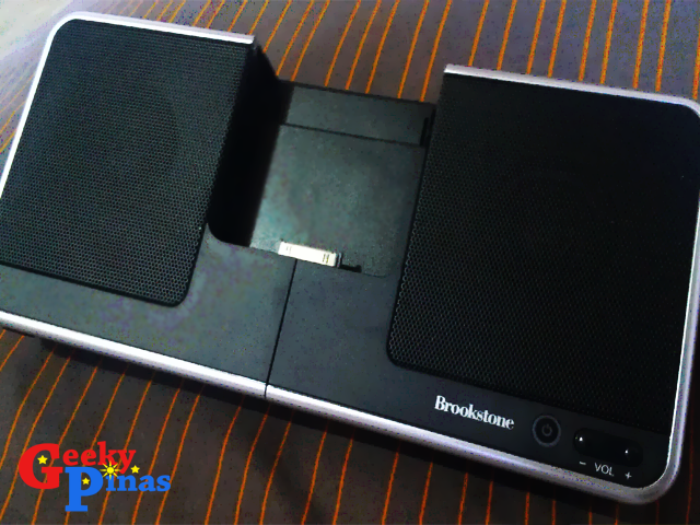 Brookstone Flip Dock Speaker for Music & Movies On-The-Go!