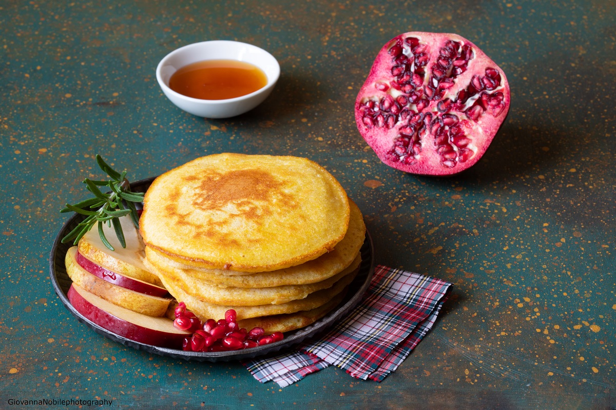 Pancakes con zucca, parmigiano e cannella